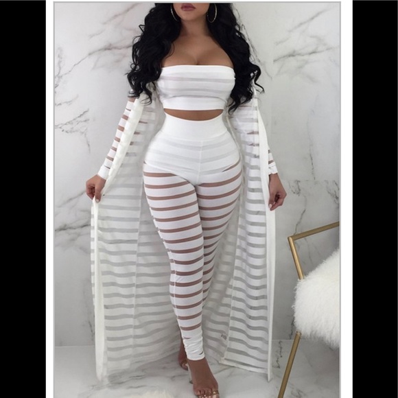 Other - Lovely Sexy Hollow-our 3 piece pants set